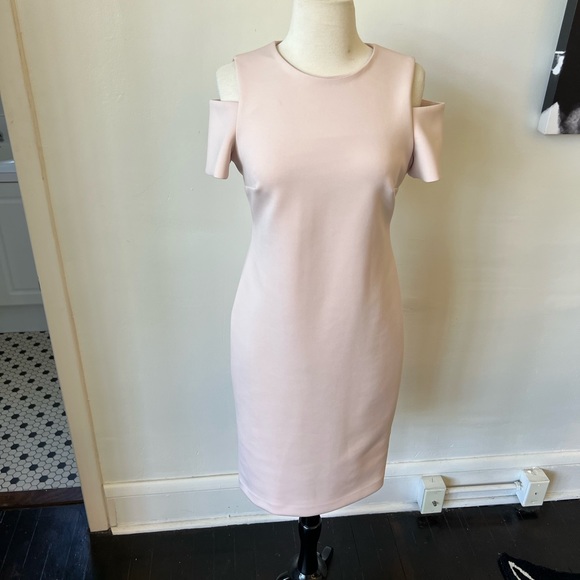 Calvin Klein Blush Midi Bodycon Dress - Picture 2 of 8
